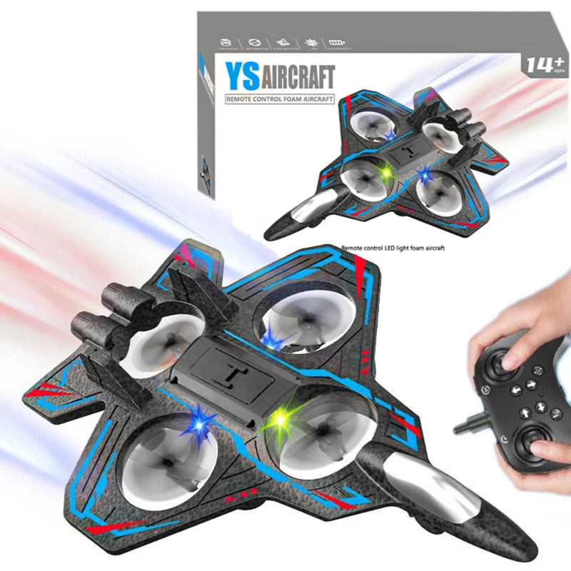 Drone en vol effectuant des figures acrobatiques 3D