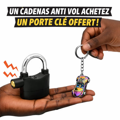 Cadenas Anti-vole + Porte clé offert