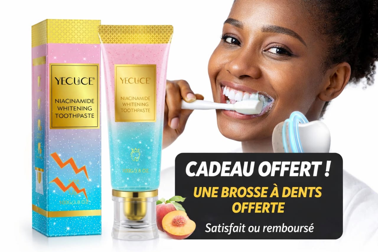 Dentifrice YECUCE + Brosse à dent Trois tête offerte
