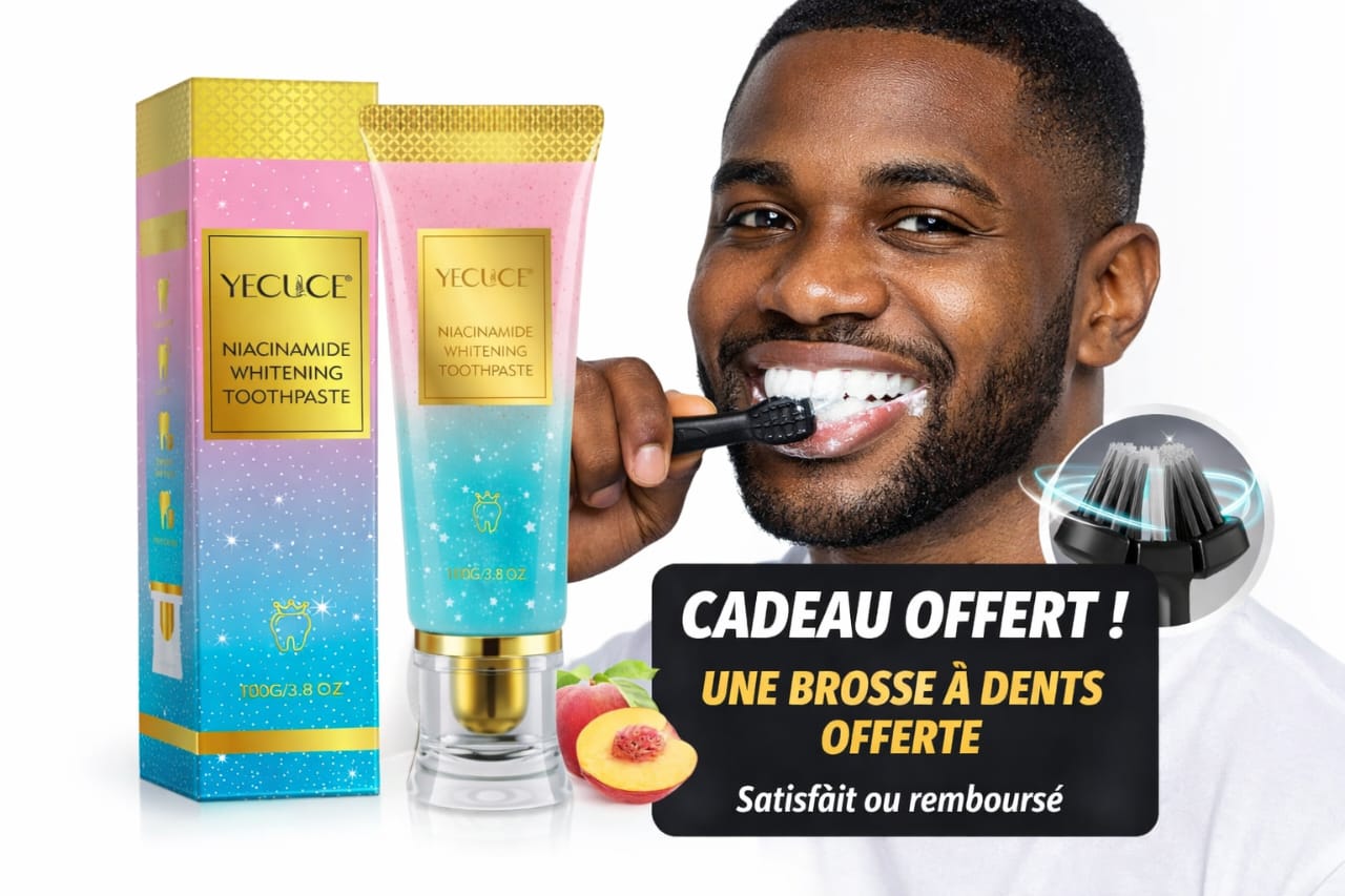 Dentifrice YECUCE + Brosse à dent Trois tête offerte