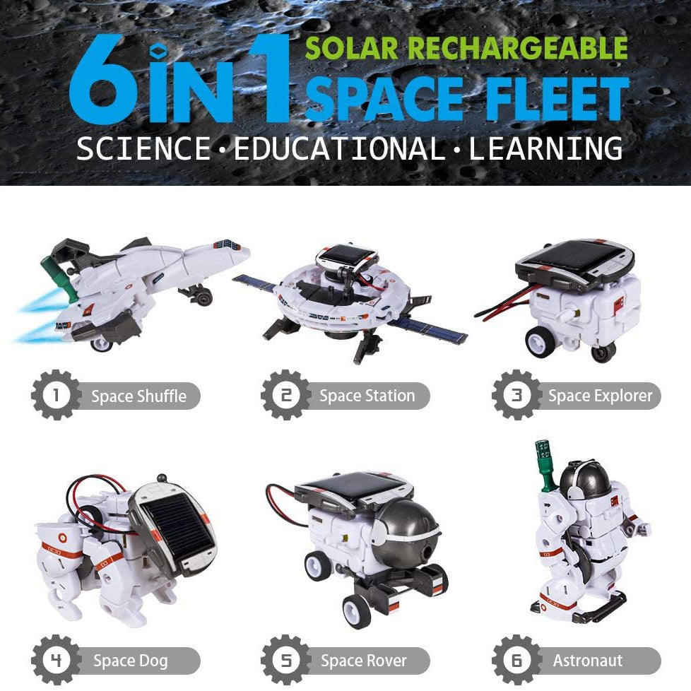 Robots à construire solaires 6-en-1 STEM éducatifs