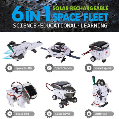 Robots à construire solaires 6-en-1 STEM éducatifs